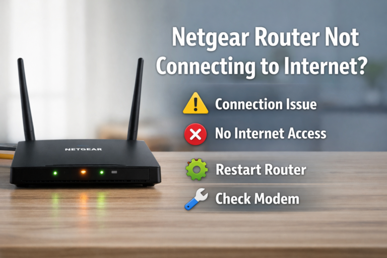 Netgear router not connecting to the internet with warning lights